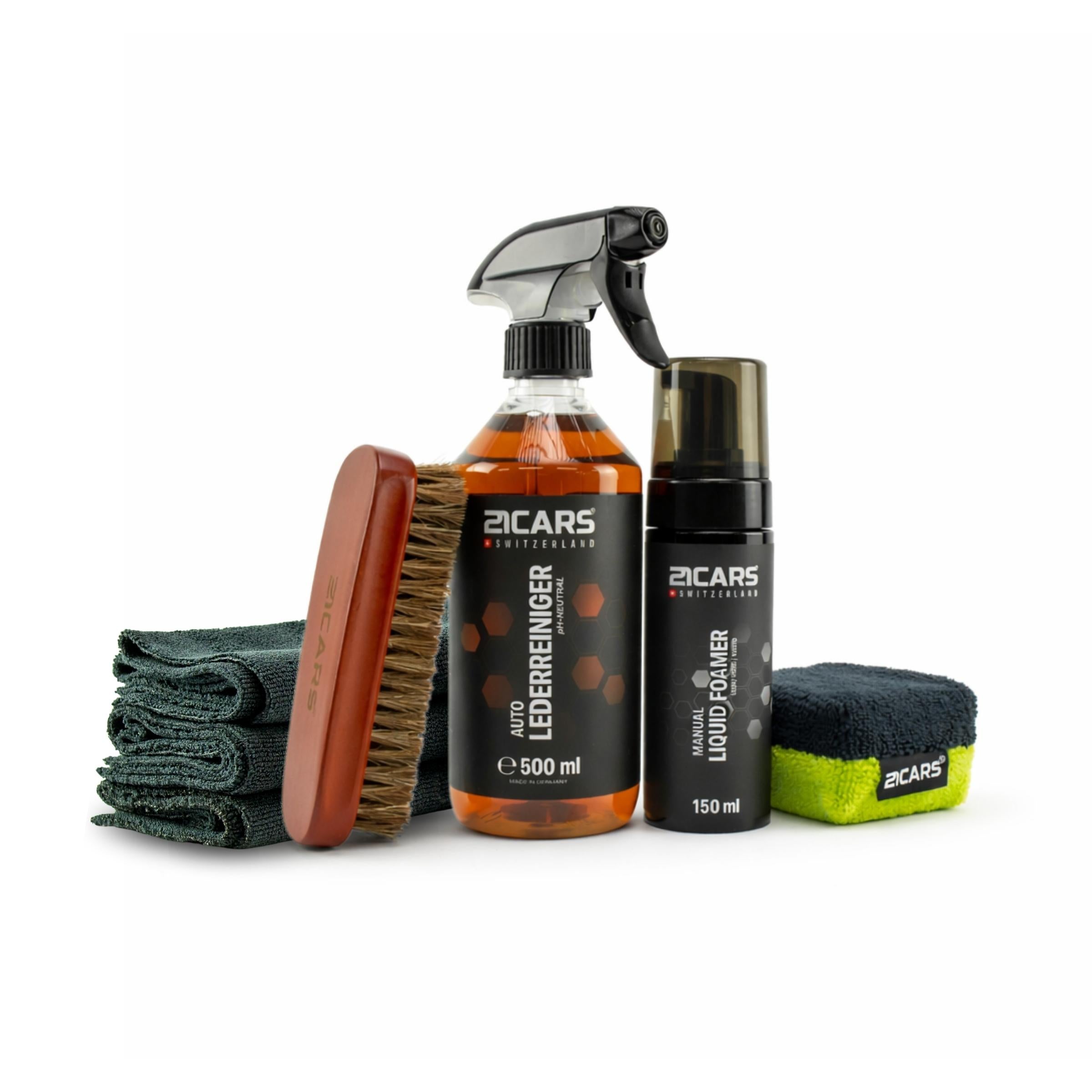 Kit de nettoyage pour Alcantara de voiture | 4 pièces