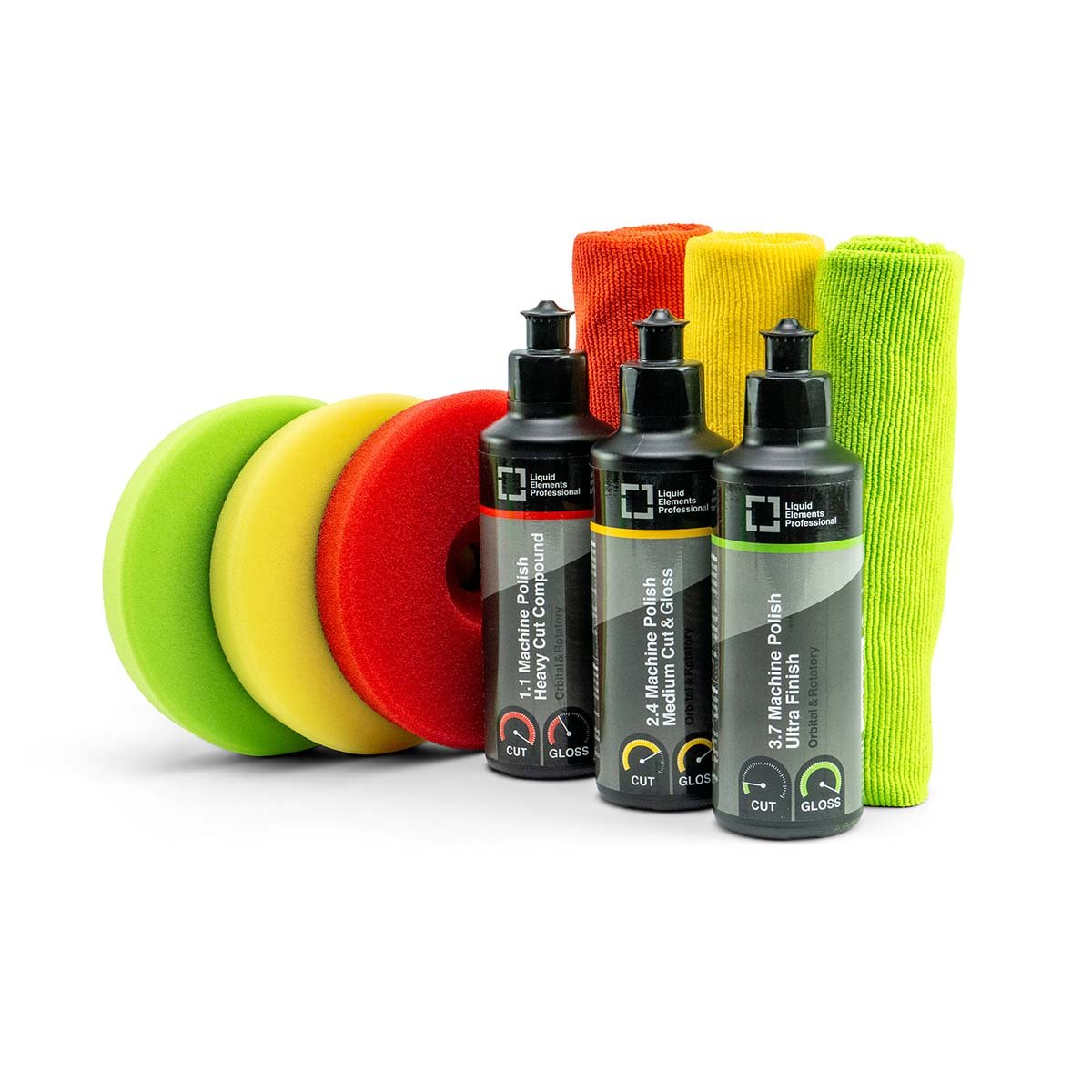 Advance Poliermaschinen Set | 18 - teilig - Liquid Elements - Polier - Set - Advance - 01 - 0710497361989