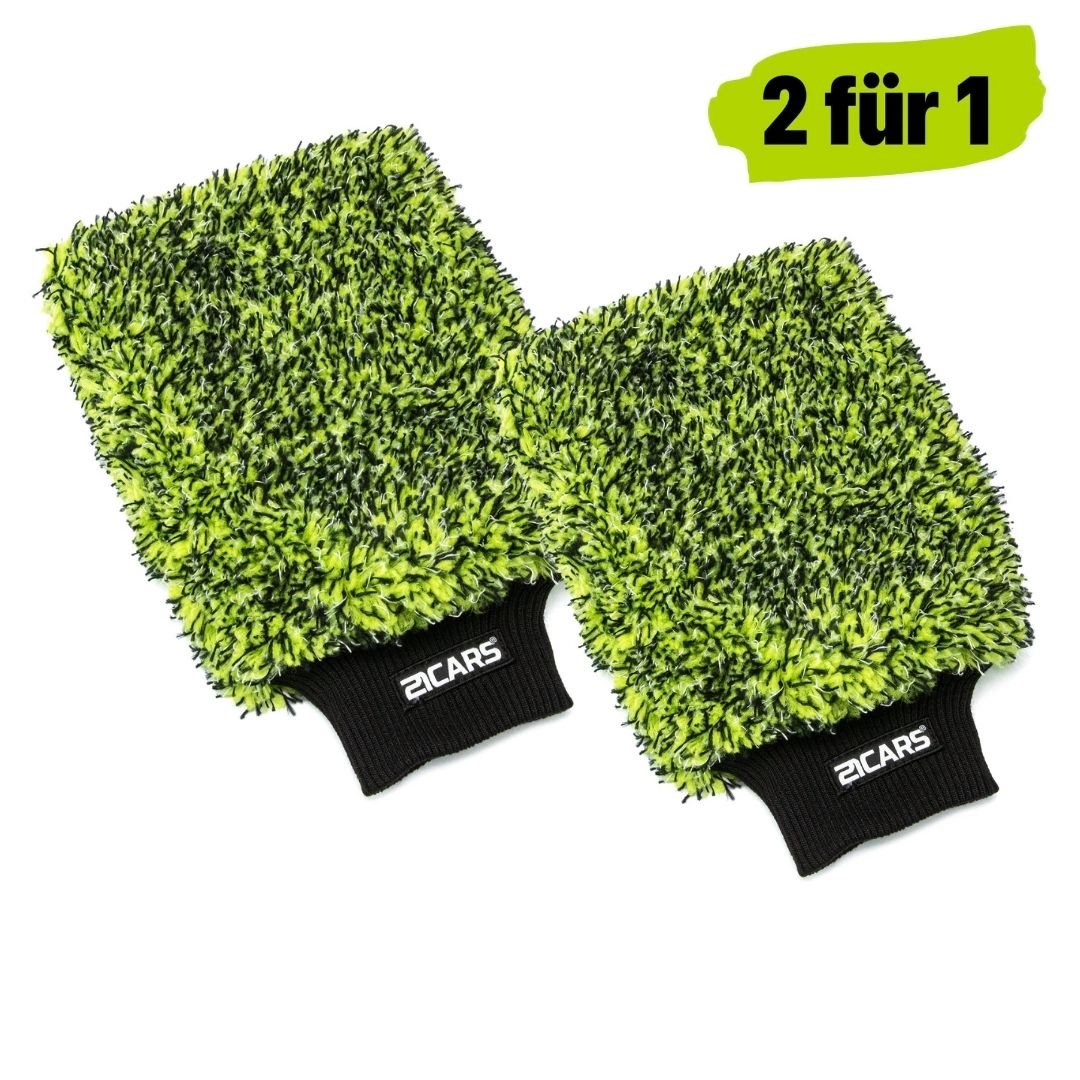 Microfaser Wasch - Handschuh – 2 für 1 Aktion - 21CARS -