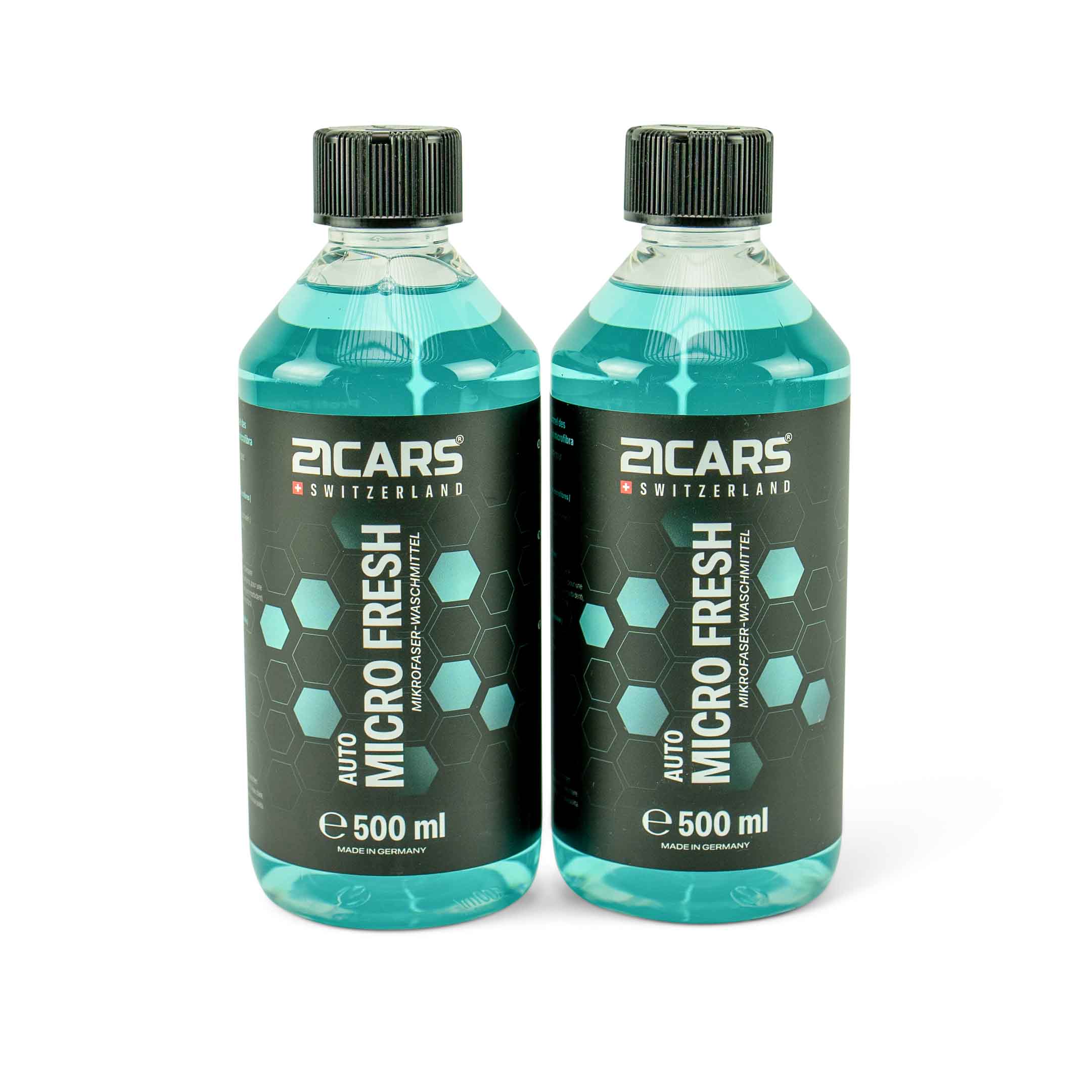 Microfaser Waschmittel 0.5 Liter – 2 für 1 Aktion mit kostenlosem Messbecher - 21CARS - 21 - 33 - 009 - 05 - Set - 1 - 0710497361439