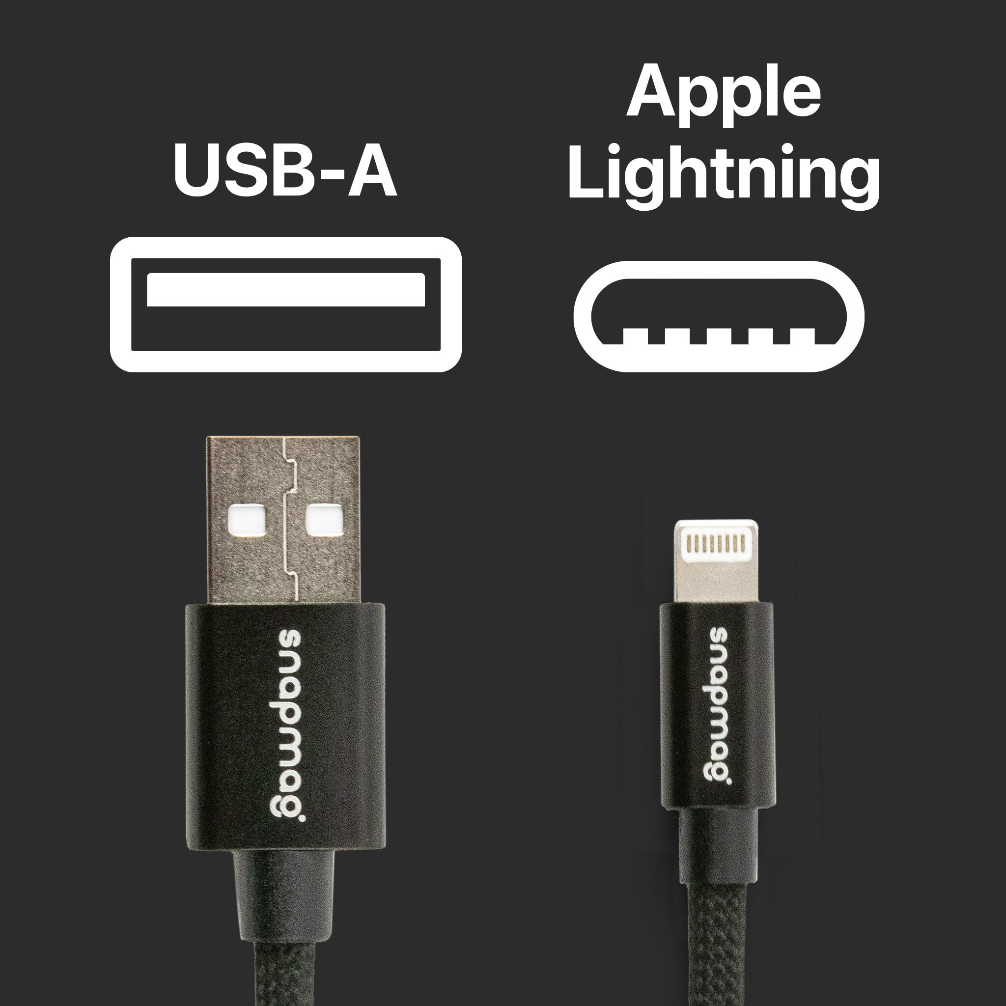 USB - A to Lightning | Alle Apple Lightning Geräte | 1.5 m | BLACK EDITION - snapmag - SN - A - L - 002 - 1.5 - 0710497361286