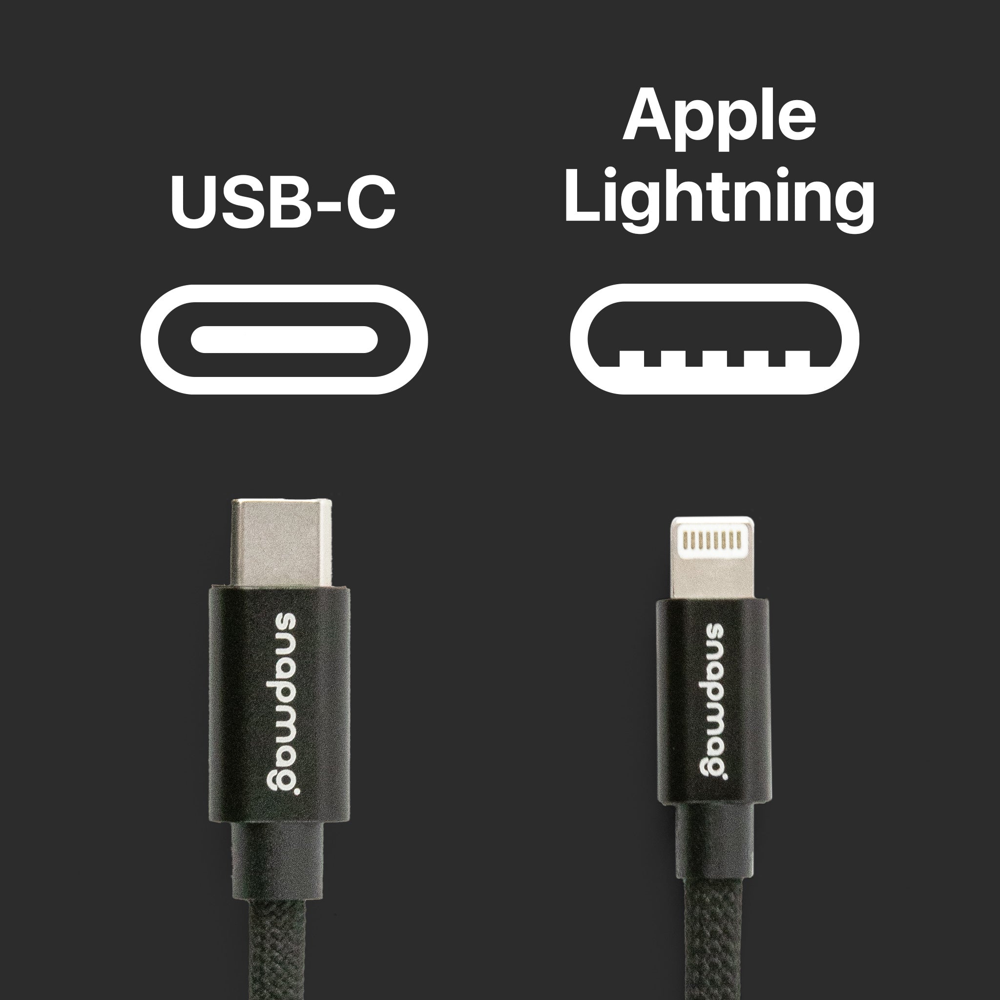 USB - C to Lightning | Alle Apple Lightning Geräte | 1.5 m | BLACK EDITION - snapmag - SN - C - L - 002 - 1.5 - 0710497361279
