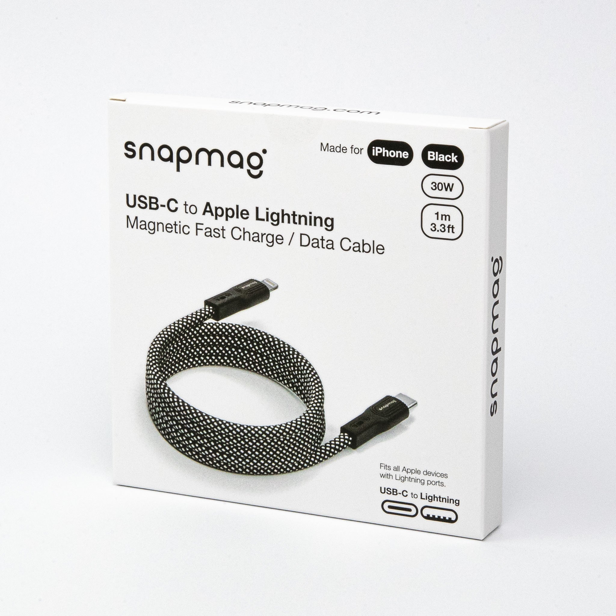 High - Speed Magnetisches USB - C - Lightning Kabel 1.0m | Bis iPhone 14 - snapmag - snapmag - SN - C - L - 001 - 1 - 0725765686411