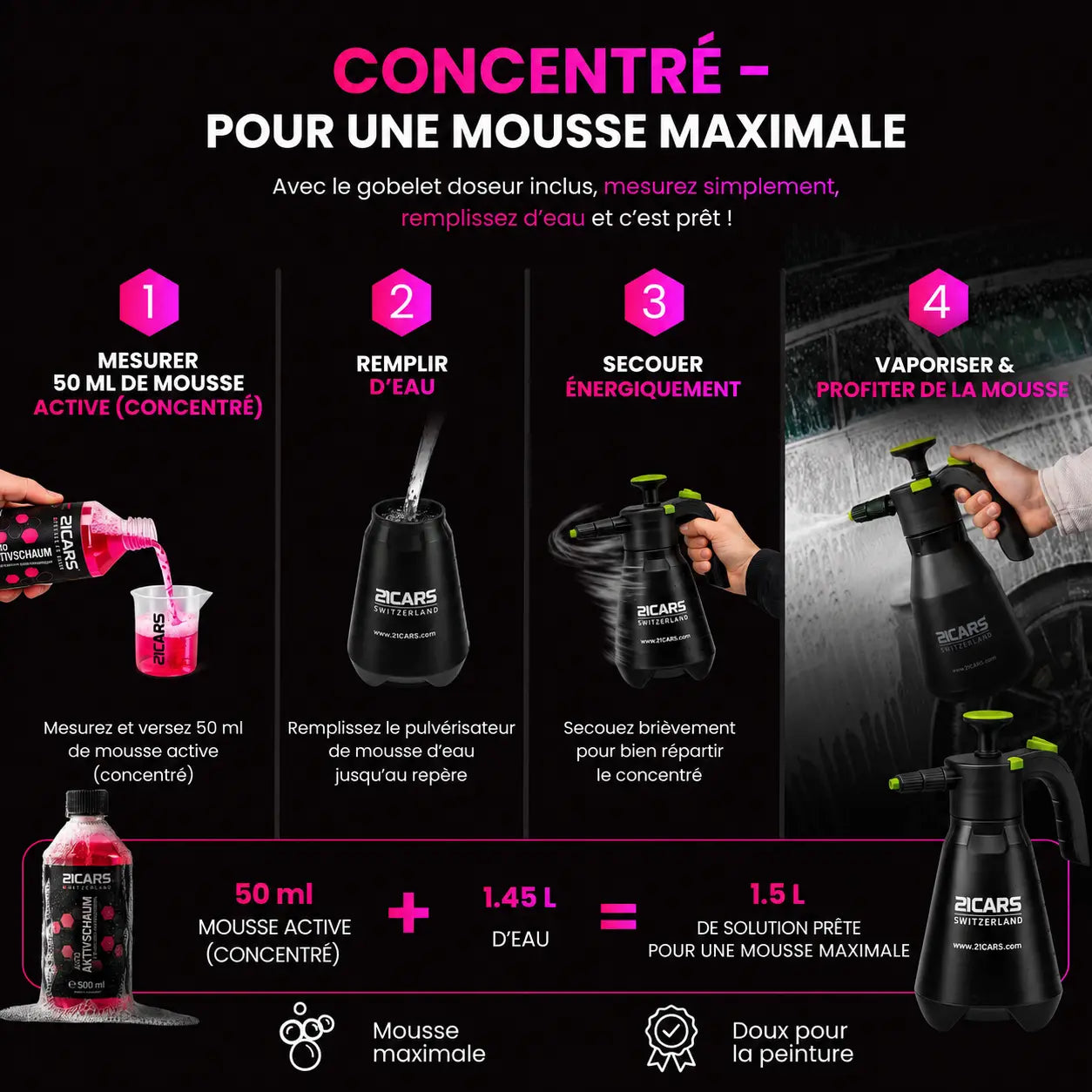 Ensemble de lavage de voiture Ensemble de seau de lavage | Édition noire