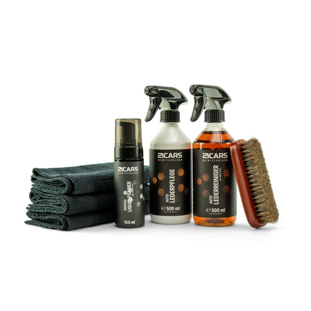 Kit de nettoyage et d'entretien du cuir de voiture image
