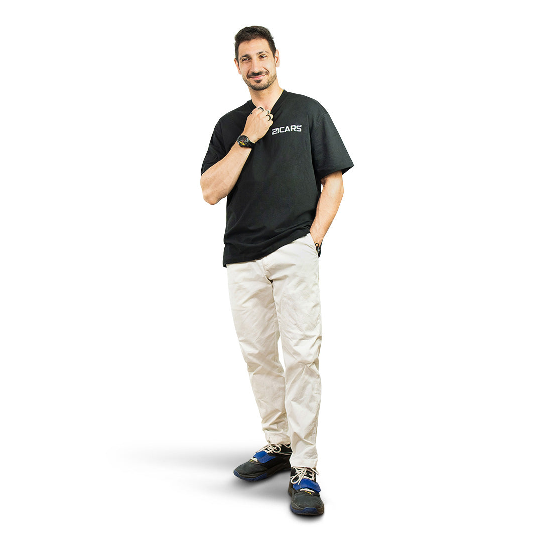 T-shirt oversize noir classique | CL01