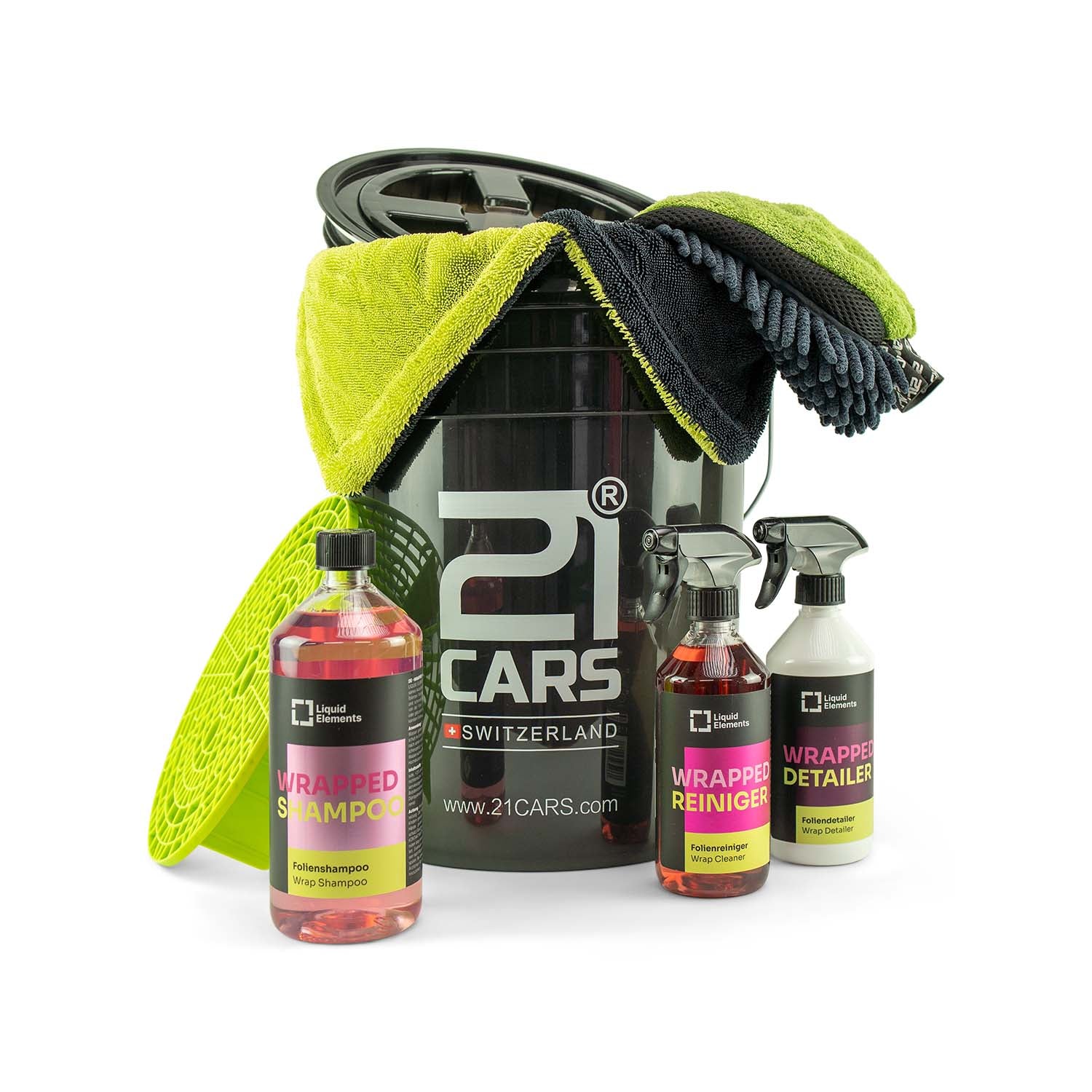 Folien Reinigung und Pflegeset - L1 - 005 - Grün-21CARS
