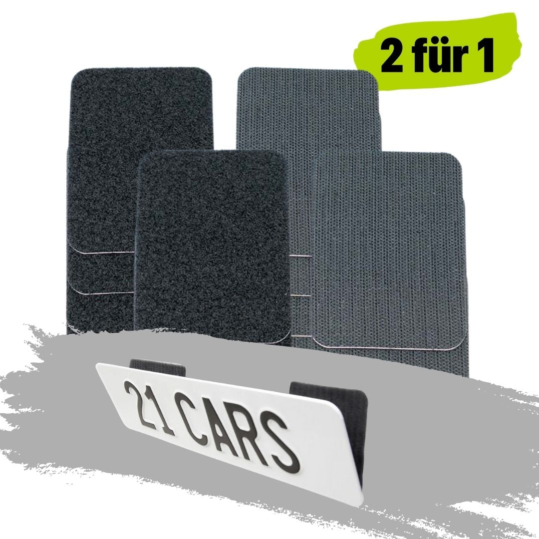 Mini Klett Kennzeichenhalter – 2 für 1 Aktion - 21CARS - 