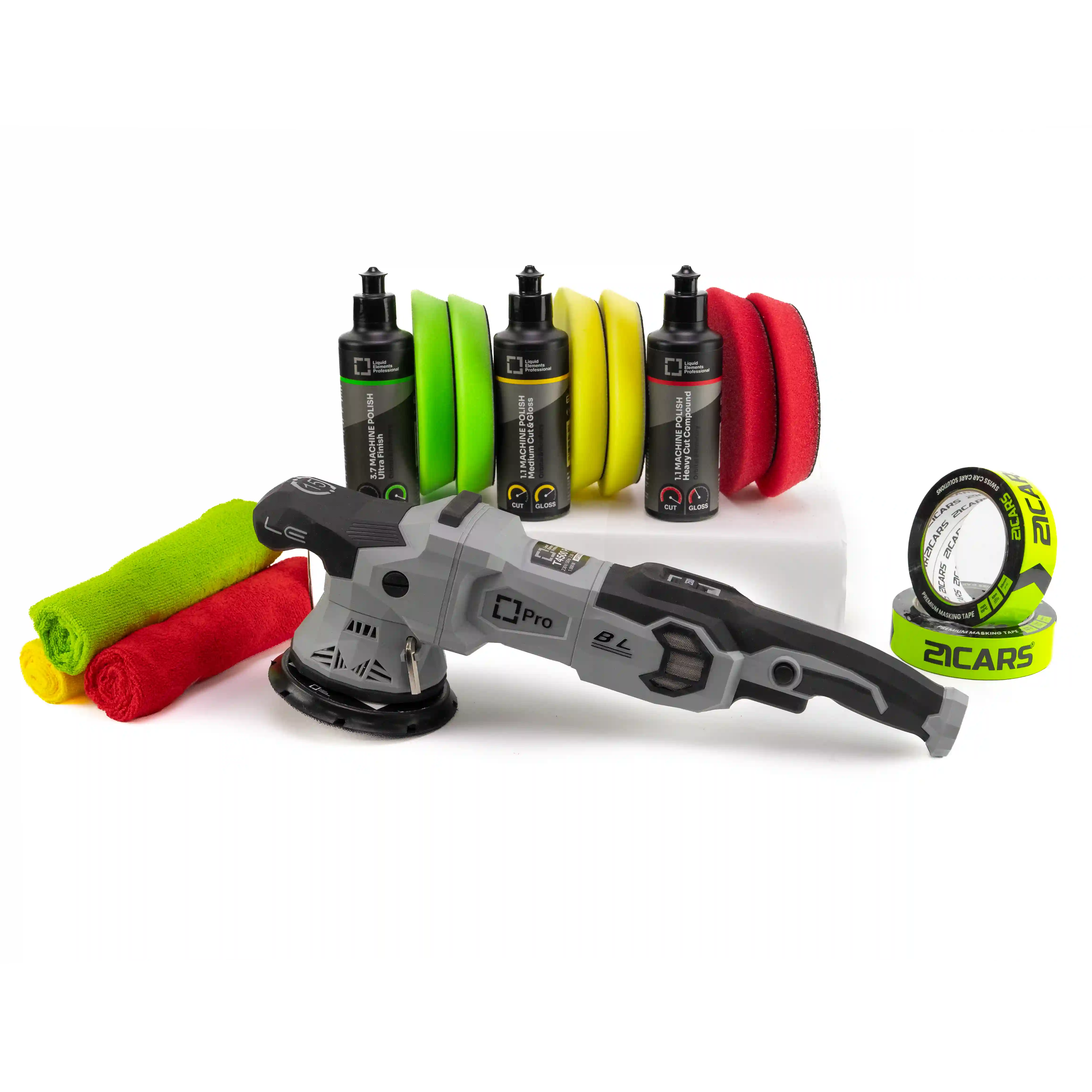 Profi Poliermaschinen Set | 18-teilig